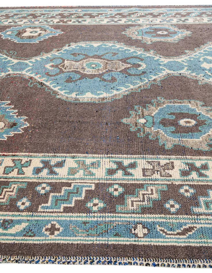 Detail image of  9' x 12' 4  Hand Knotted Moroccan Wool Rug