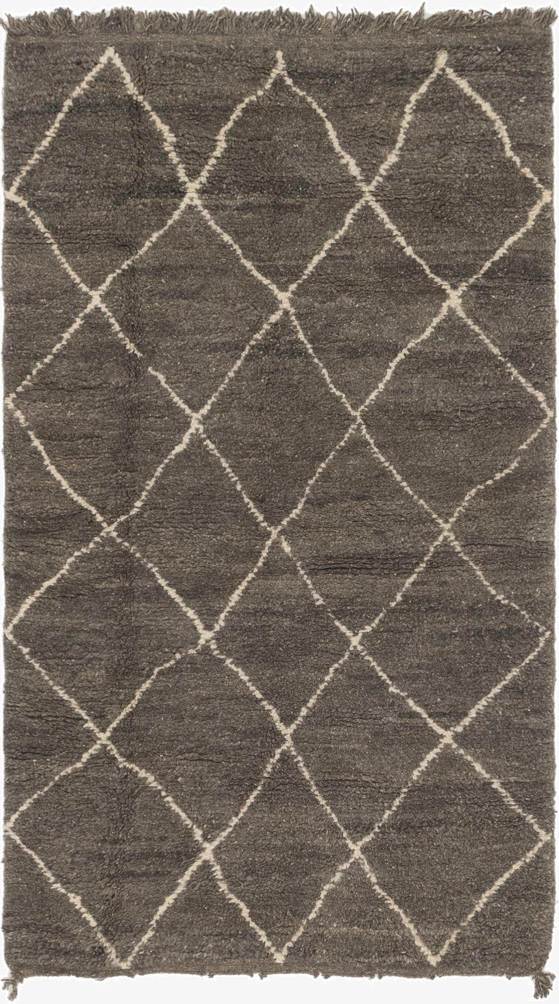  3' 10 x 6' 9  Hand Knotted Moroccan Wool Rug