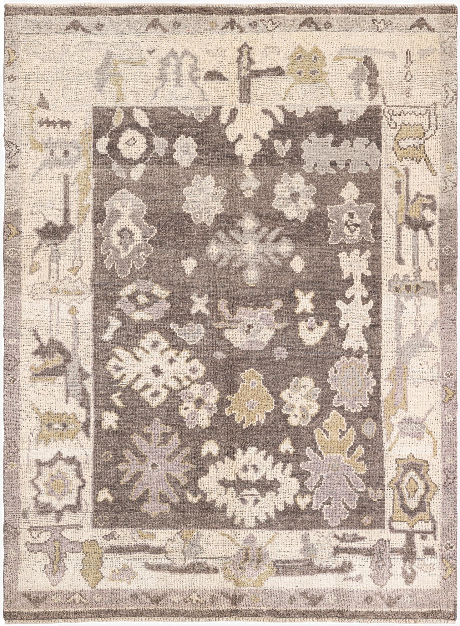  5' 5 x 7' 3  Hand Knotted Moroccan Wool Rug