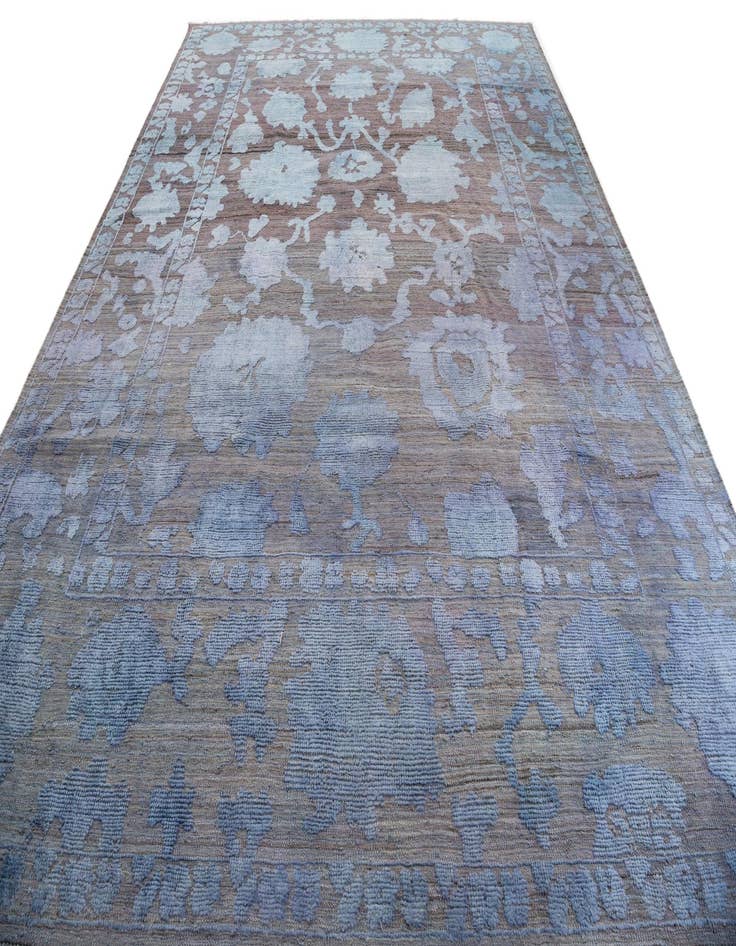 Detail image of  10' 3 x 14' 4  Hand Knotted Oushak Wool Rug