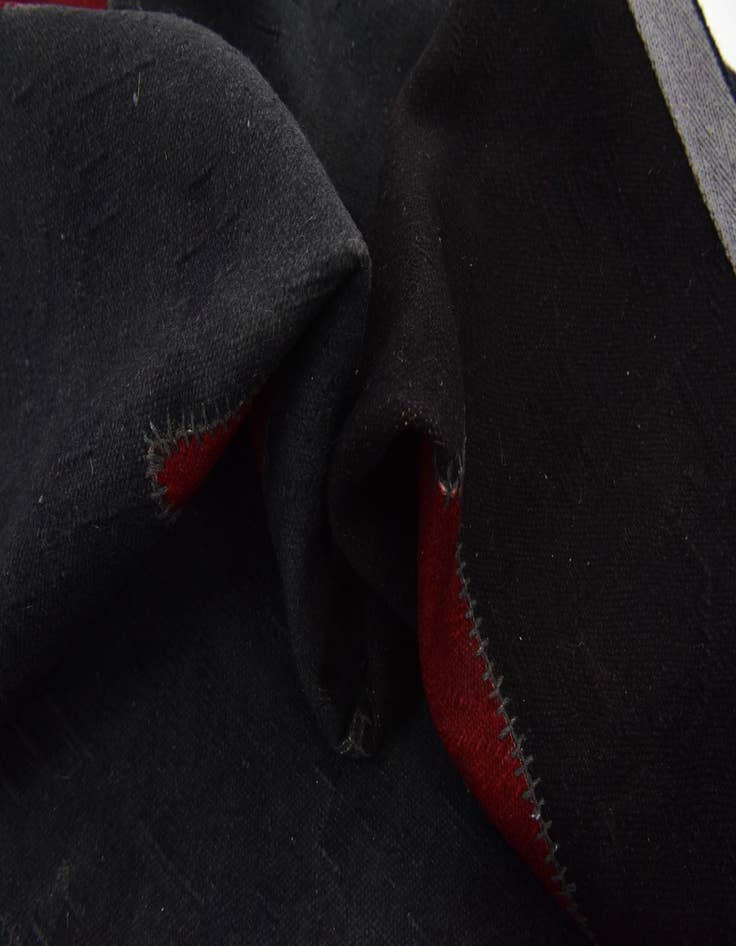 Detail image of  7' 3 x 10'  Hand Woven Patchwork Wool Rug