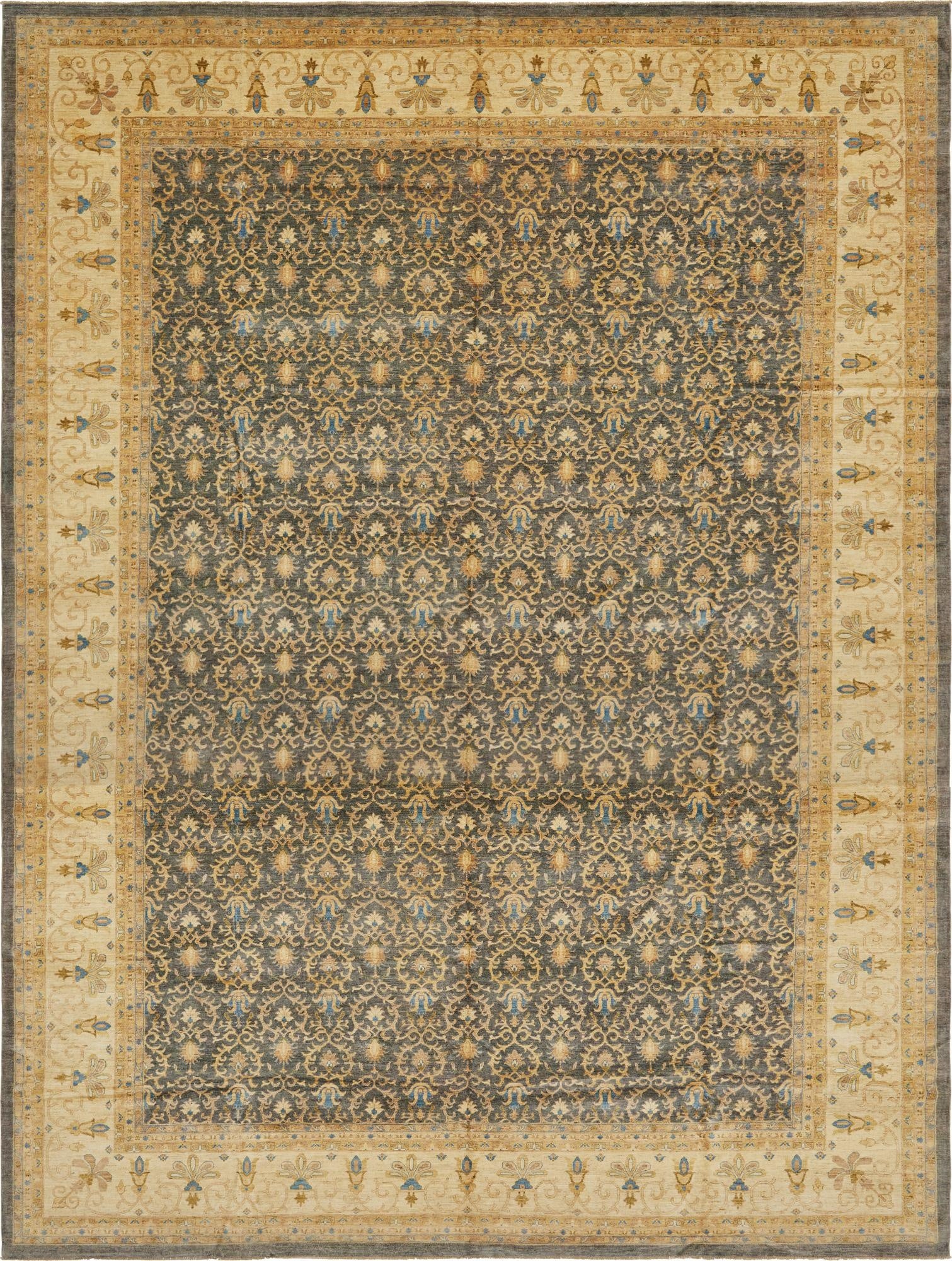  16' 7 x 22' 3  Hand Knotted Peshawar Ziegler Oriental Rug