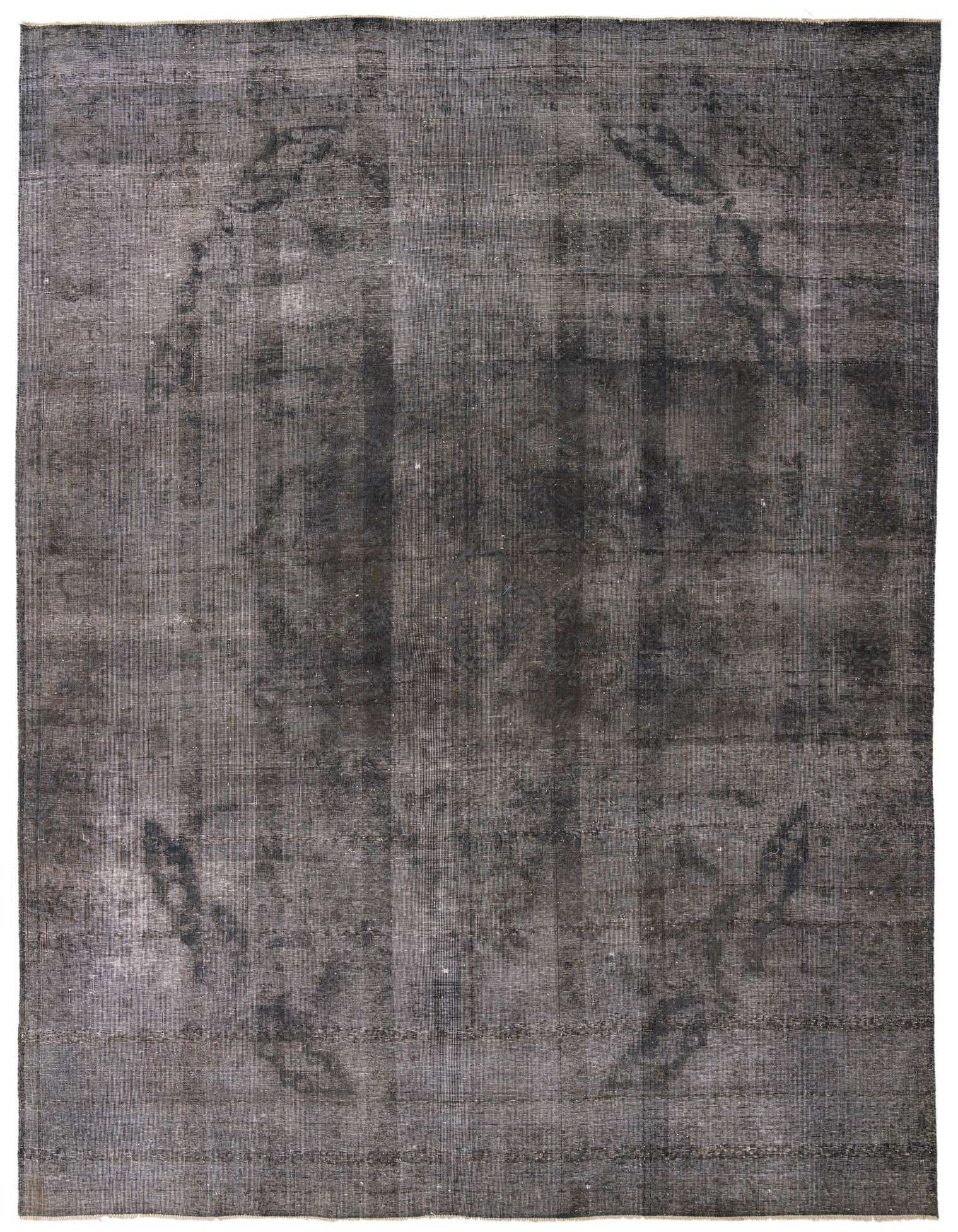 A 10x12 rectangular gray Persian-style rug with a distressed medallion pattern, suitable for an indoor living space.