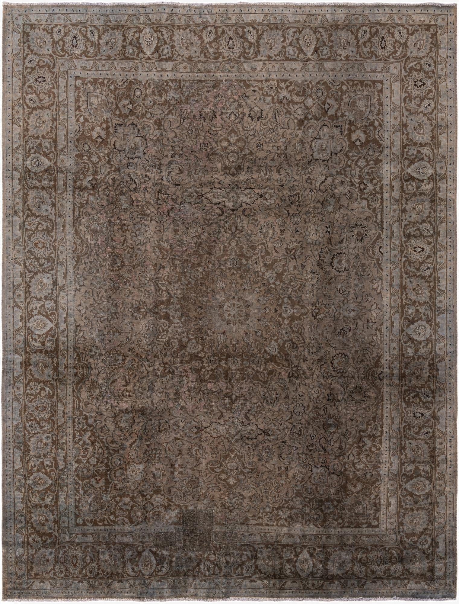  9' 5 x 12' 5  Hand Knotted Ultra Vintage Persian Wool Rug