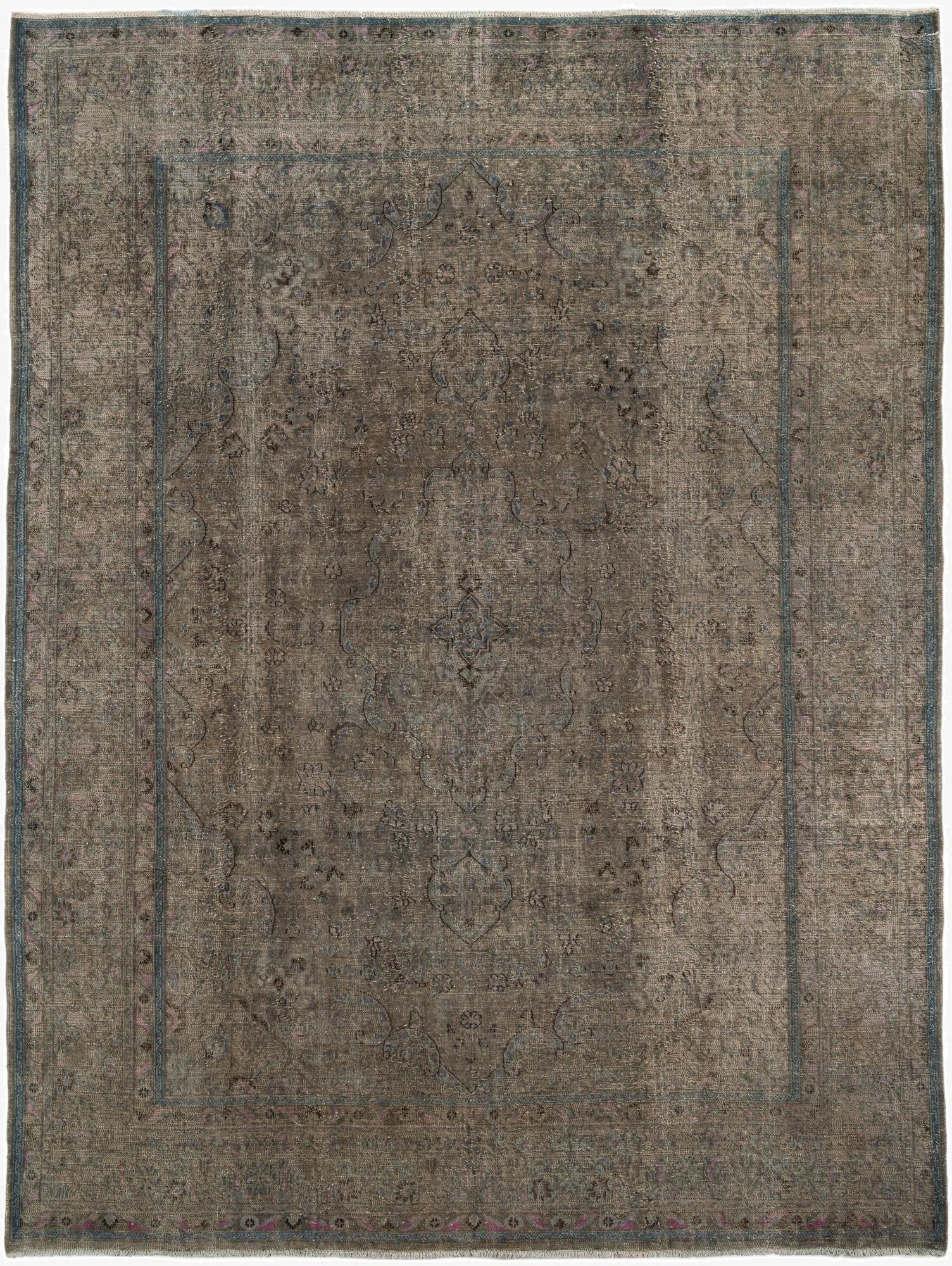  9' 6 x 12' 8  Hand Knotted Ultra Vintage Persian Wool Rug