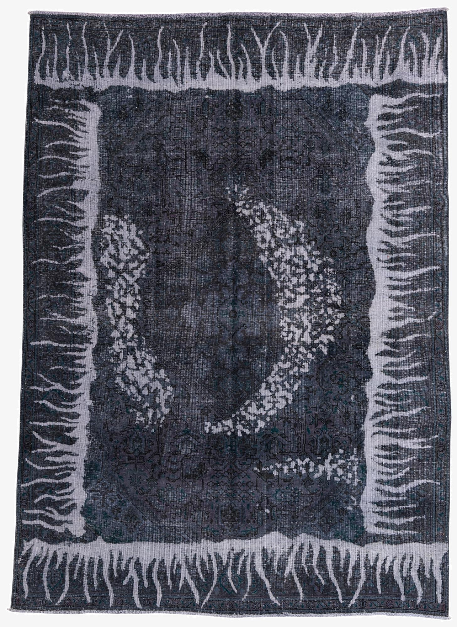  7' 10 x 11' 1  Hand Knotted Ultra Vintage Persian Wool Rug