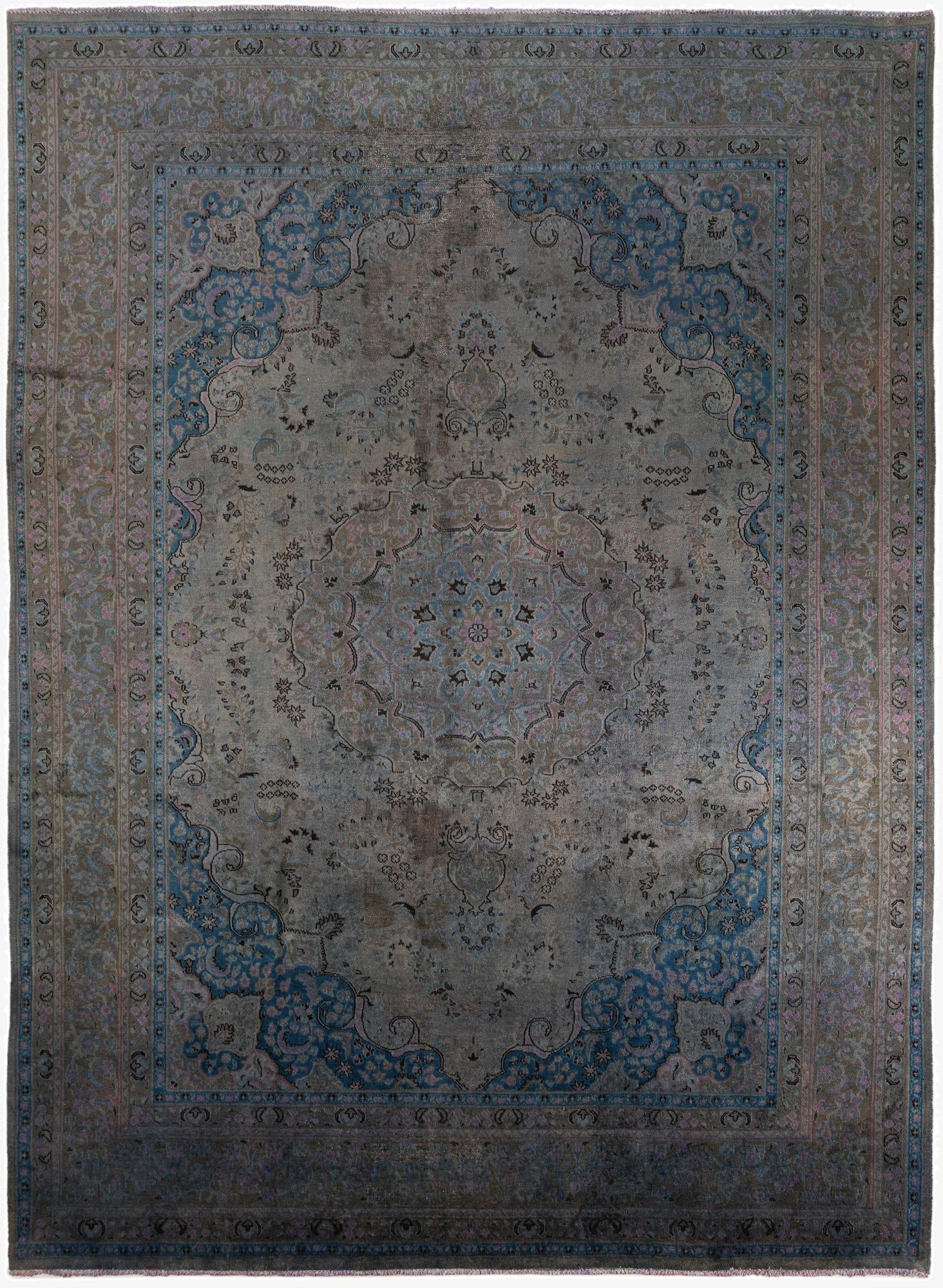  9' 6 x 12' 8  Hand Knotted Ultra Vintage Persian Wool Rug