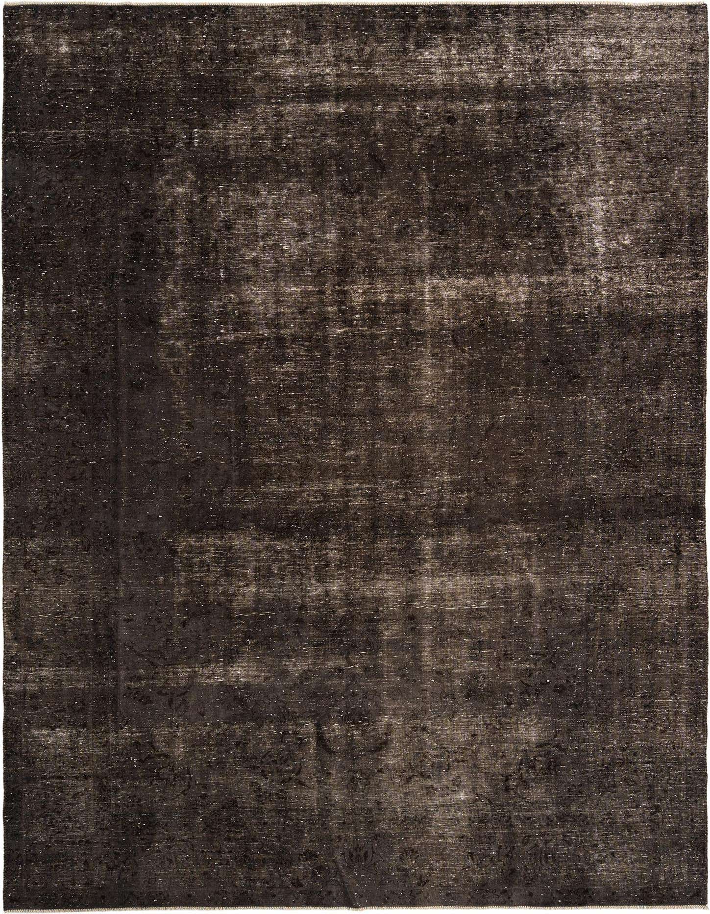 A 9x12 rectangular gray Persian wool rug with a distressed, vintage-inspired pattern, suitable for a living room.