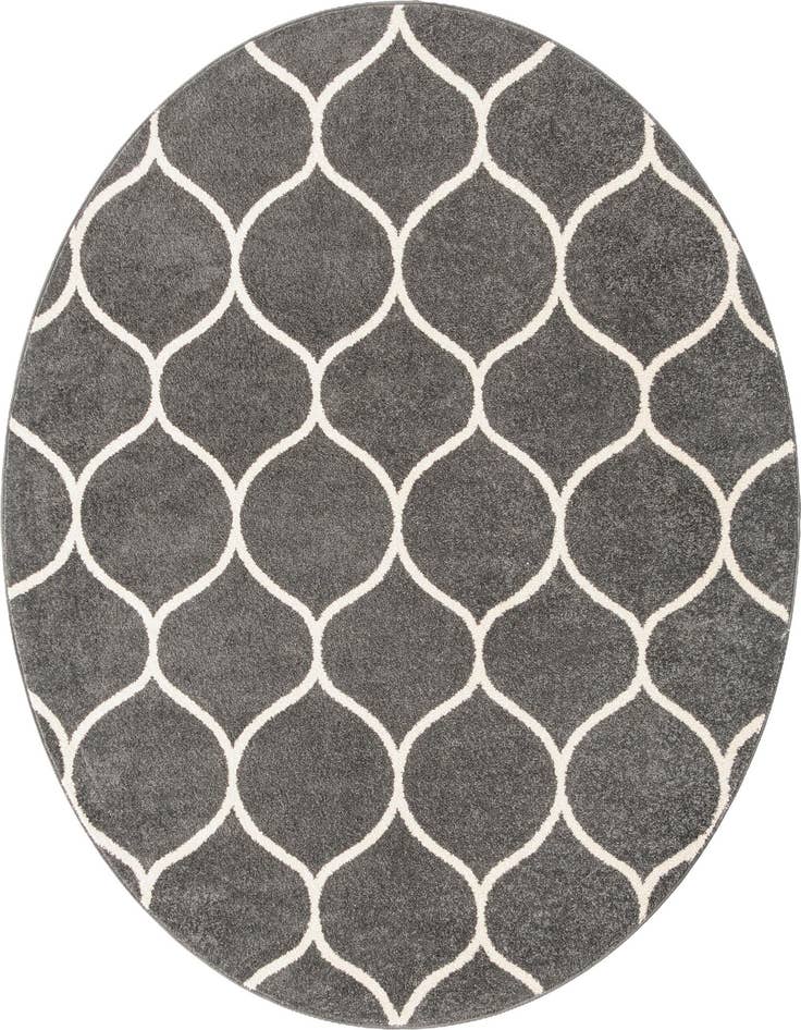 Detail image of 5' 3 x 5' 3 Lattice Frieze Round Rug