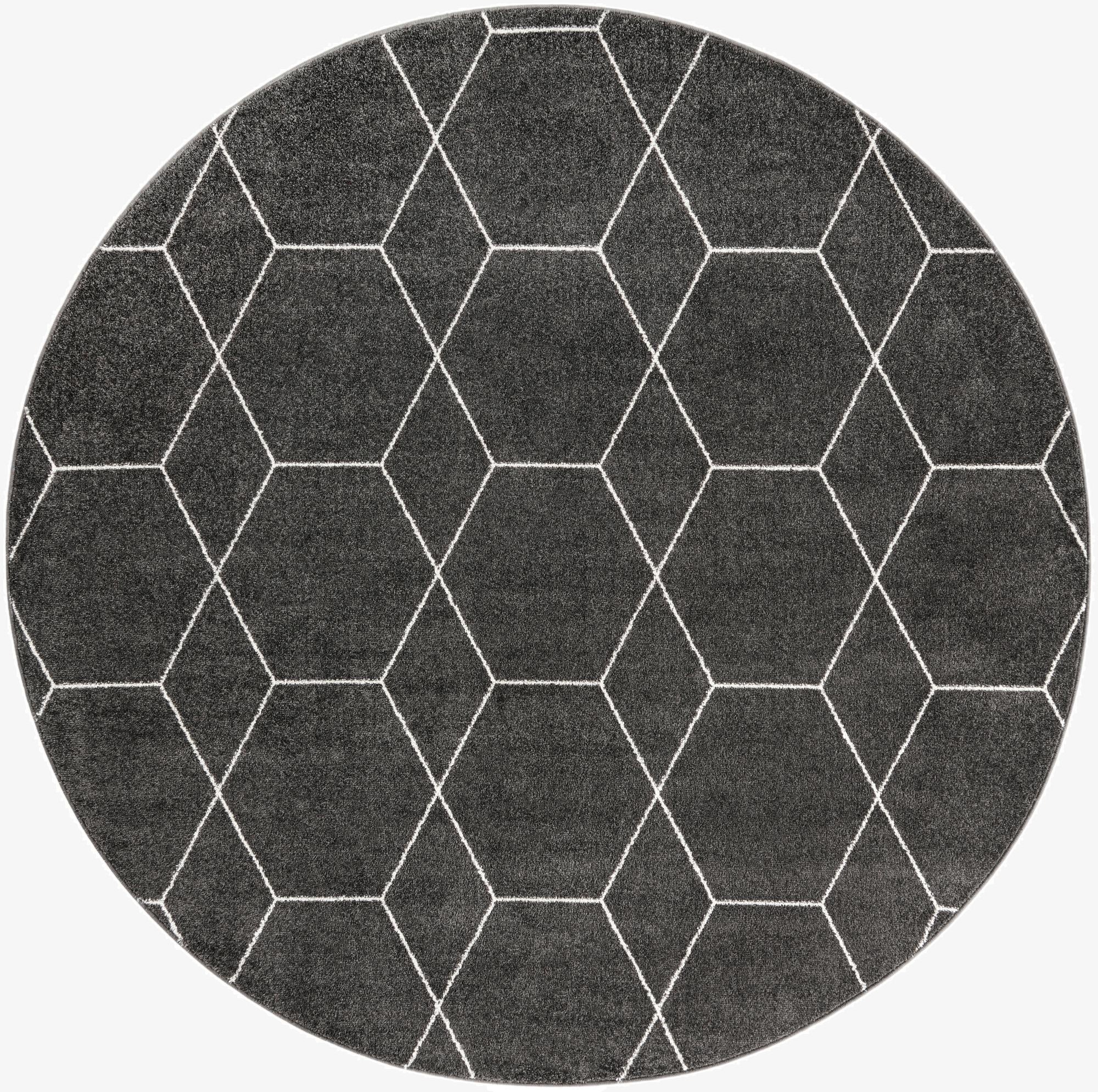  6' x 6' Lattice Frieze Round Rug