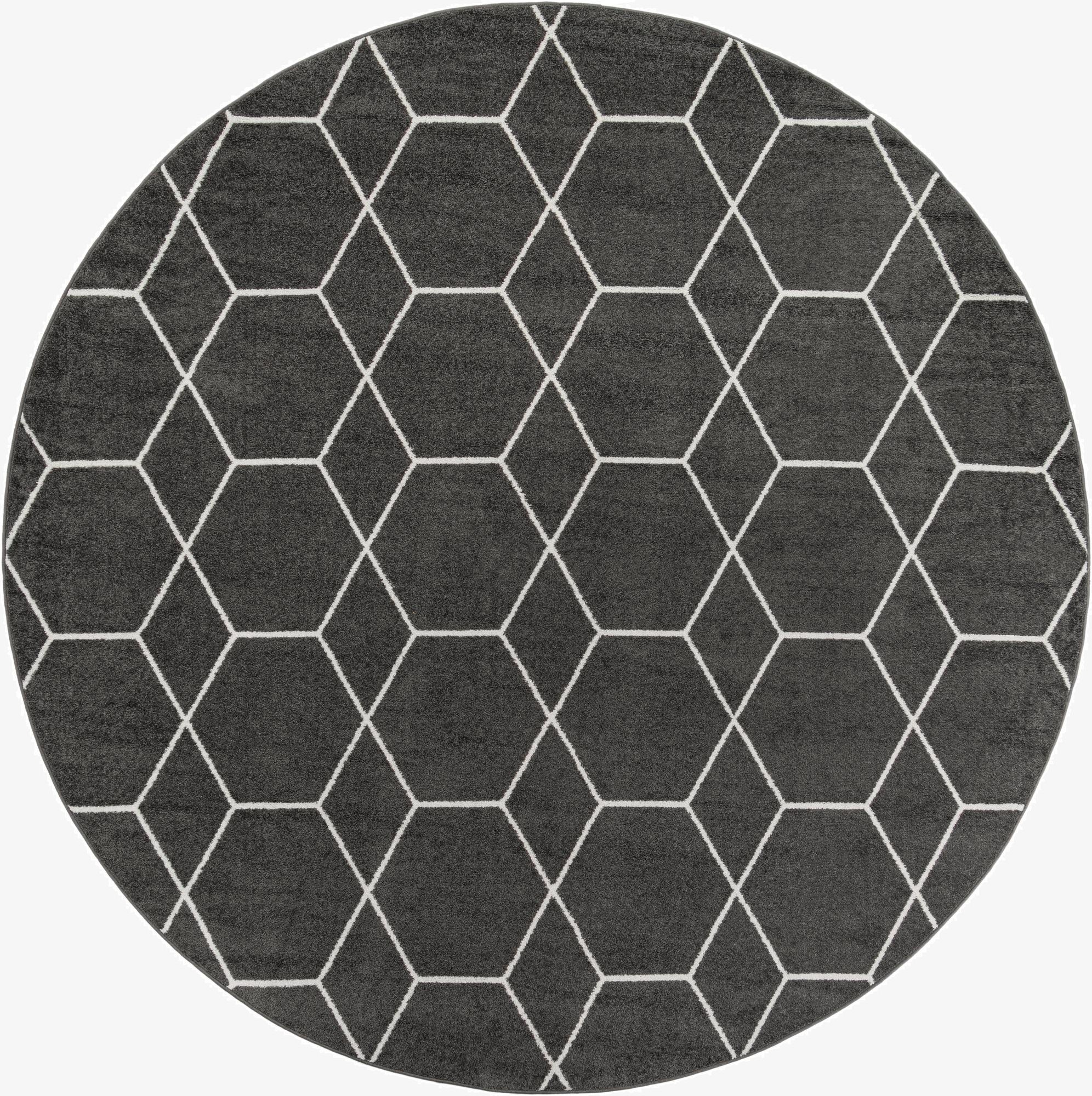  10' x 10' Lattice Frieze Round Rug