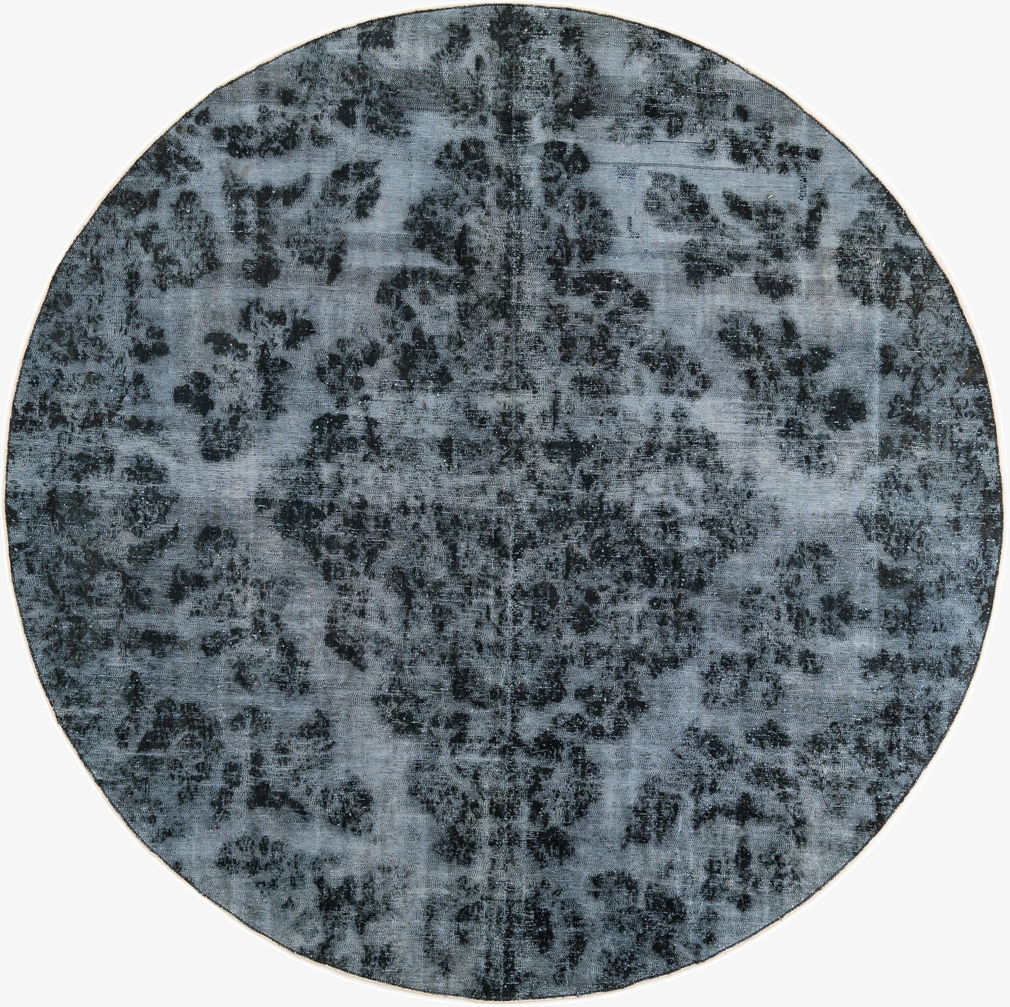  8' 5 x 8' 6  Hand Knotted Ultra Vintage Persian Wool Round Rug