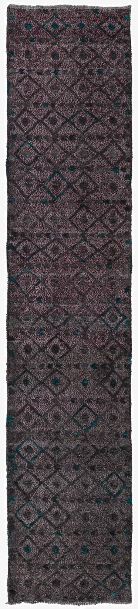  2' 7 x 12' 2  Hand Knotted Darya Wool Runner Rug