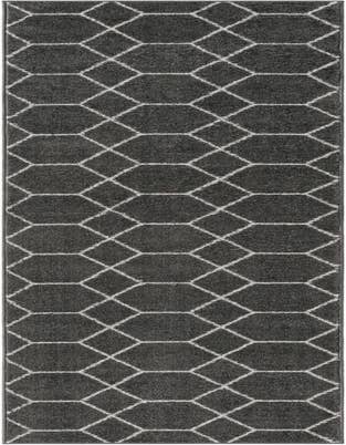 Detail image of  2' x 13' Lattice Frieze Runner Rug
