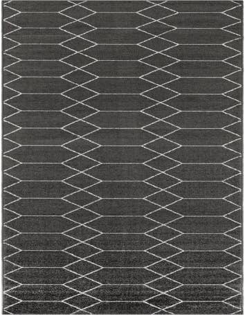Detail image of  3' 3 x 19' 8 Lattice Frieze Runner Rug