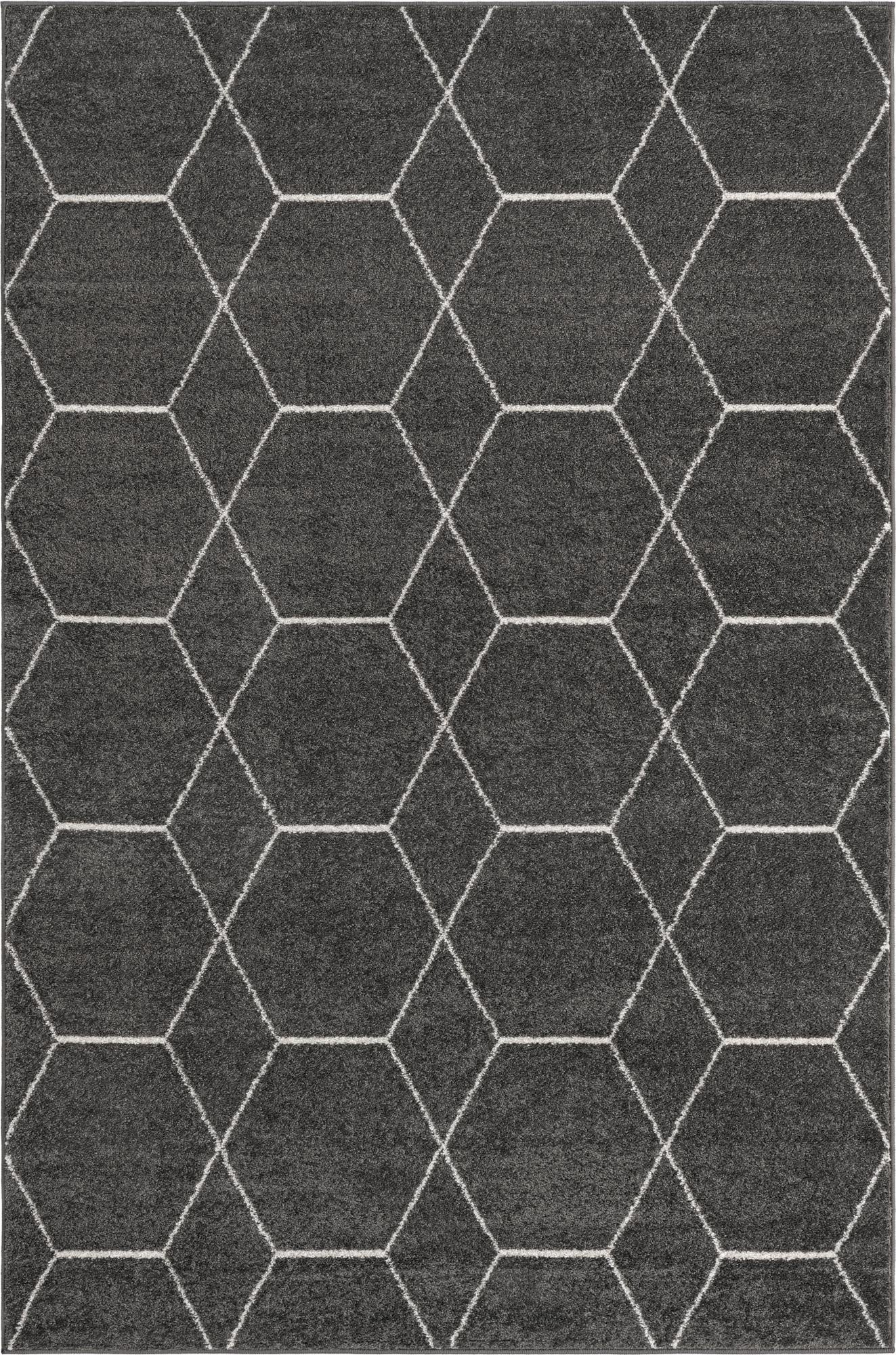  3' 6 x 7' Lattice Frieze Runner Rug