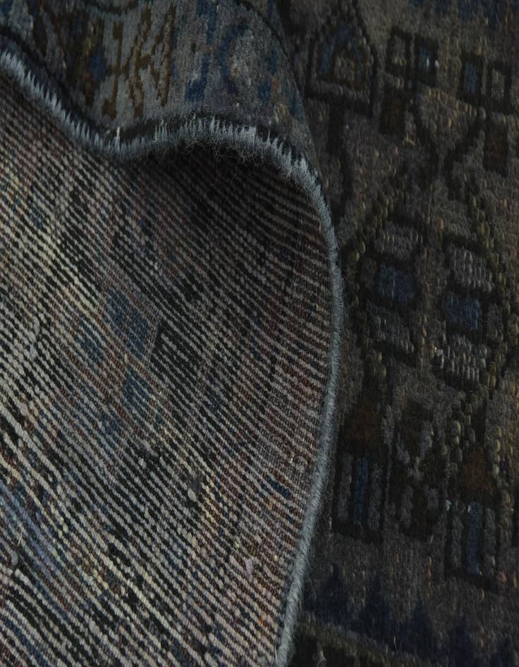 Detail image of  5' 2 x 10' 9  Hand Knotted Ultra Vintage Persian Wool Runner Rug