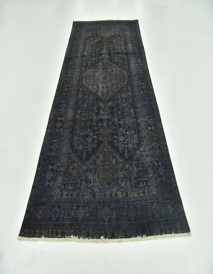 Detail image of  5' 2 x 10' 9  Hand Knotted Ultra Vintage Persian Wool Runner Rug