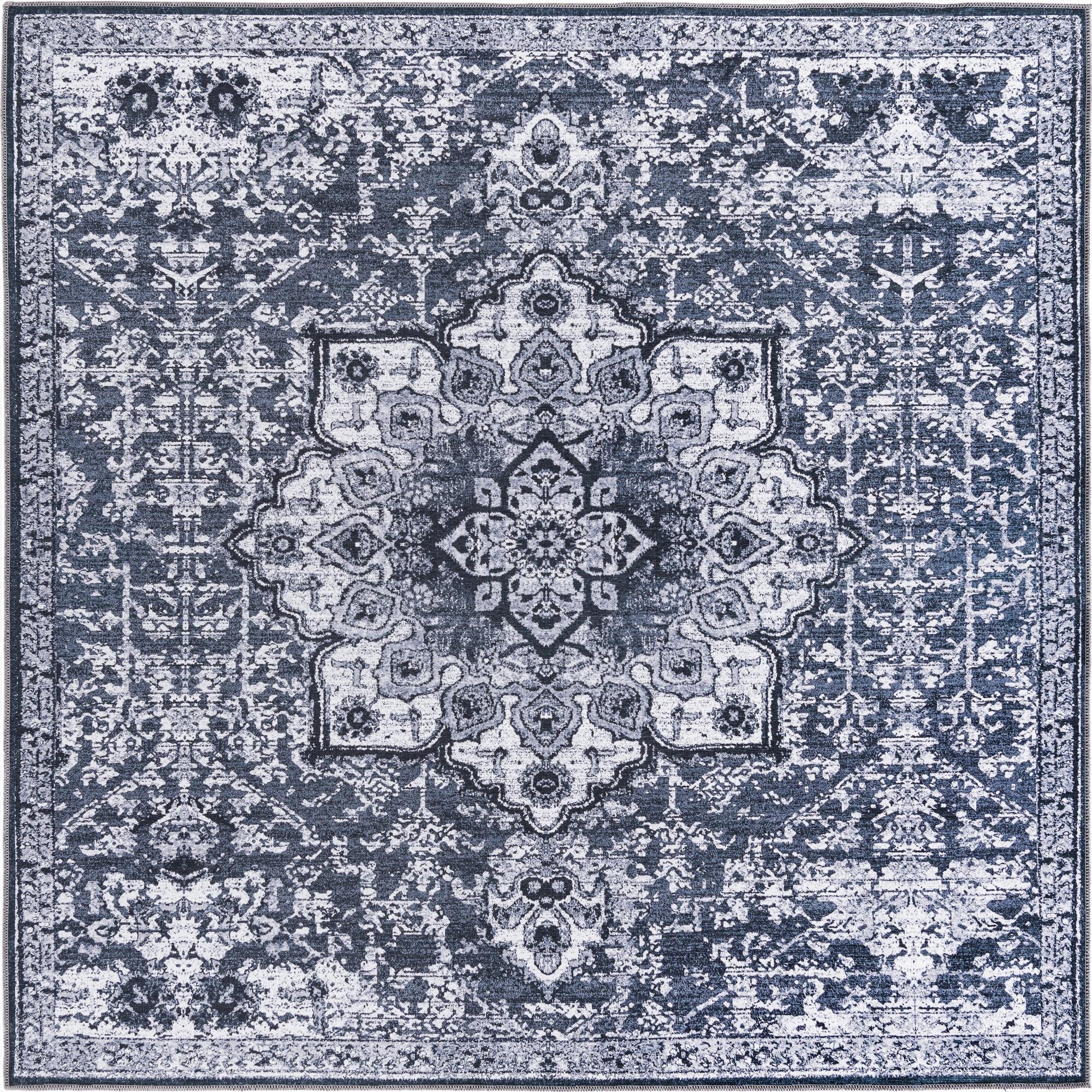  7' 10 x 7' 10  Washable Francesca Square Rug