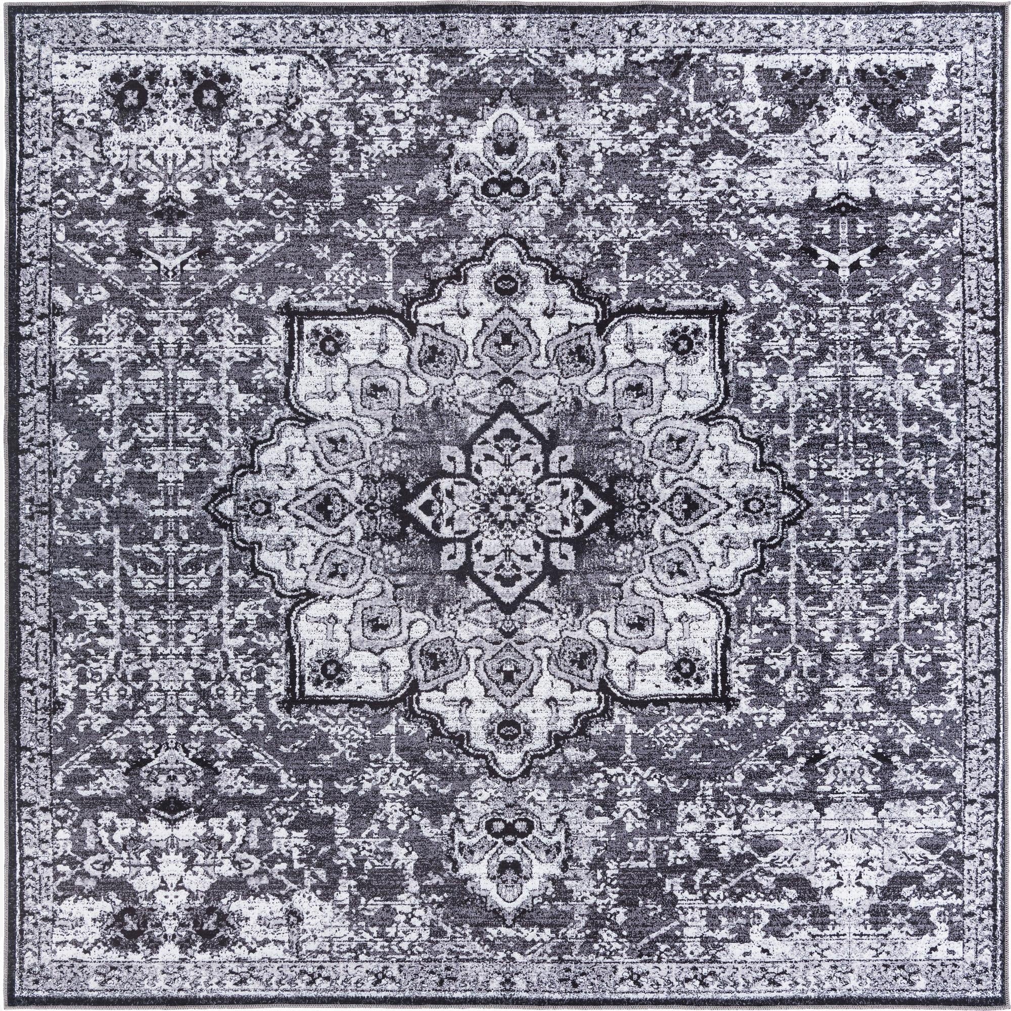  10' 6 x 10' 6  Washable Francesca Square Rug