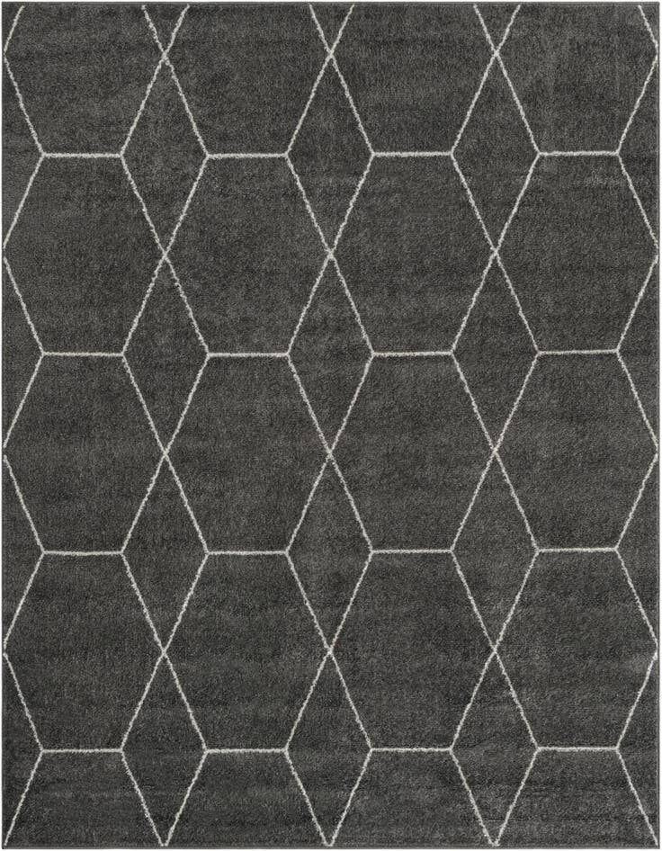 Detail image of  7' 10 x 7' 10 Lattice Frieze Square Rug