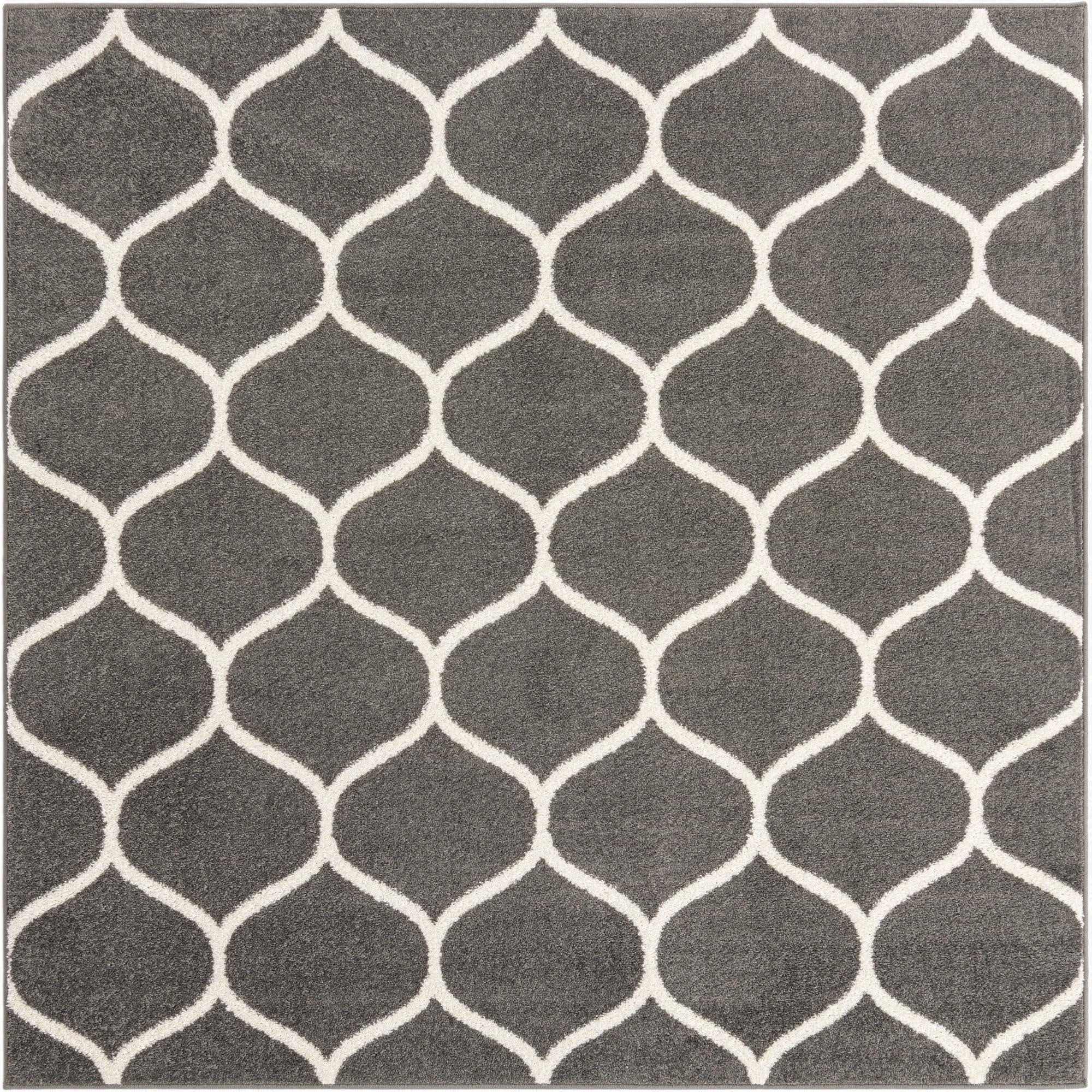  3' x 3' Lattice Frieze Square Rug