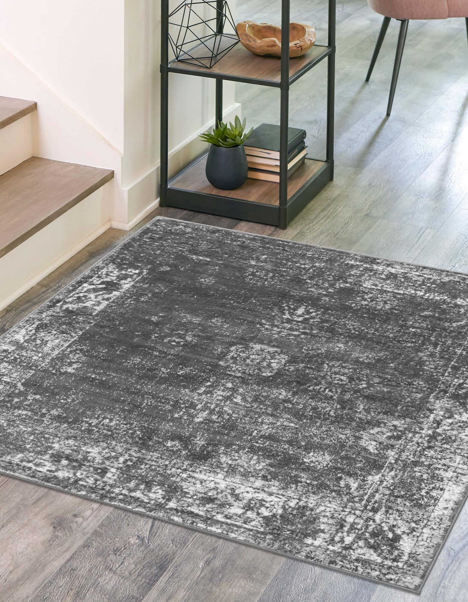 Dark Gray 10' x 10' Monte Carlo Square Rug | Rugs.com