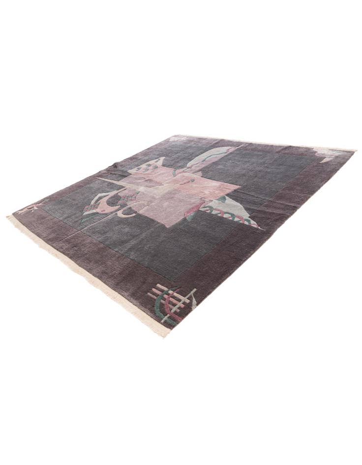 Detail image of  7' 11 x 8' 1  Hand Knotted Tibet Wool Square Rug