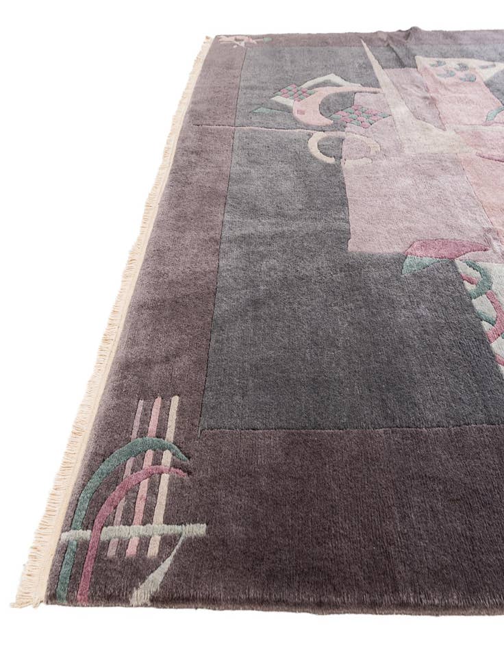 Detail image of  7' 11 x 8' 1  Hand Knotted Tibet Wool Square Rug