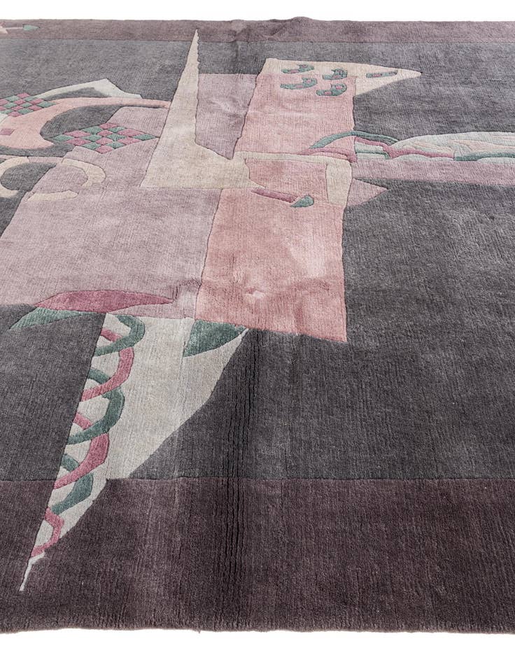 Detail image of  7' 11 x 8' 1  Hand Knotted Tibet Wool Square Rug