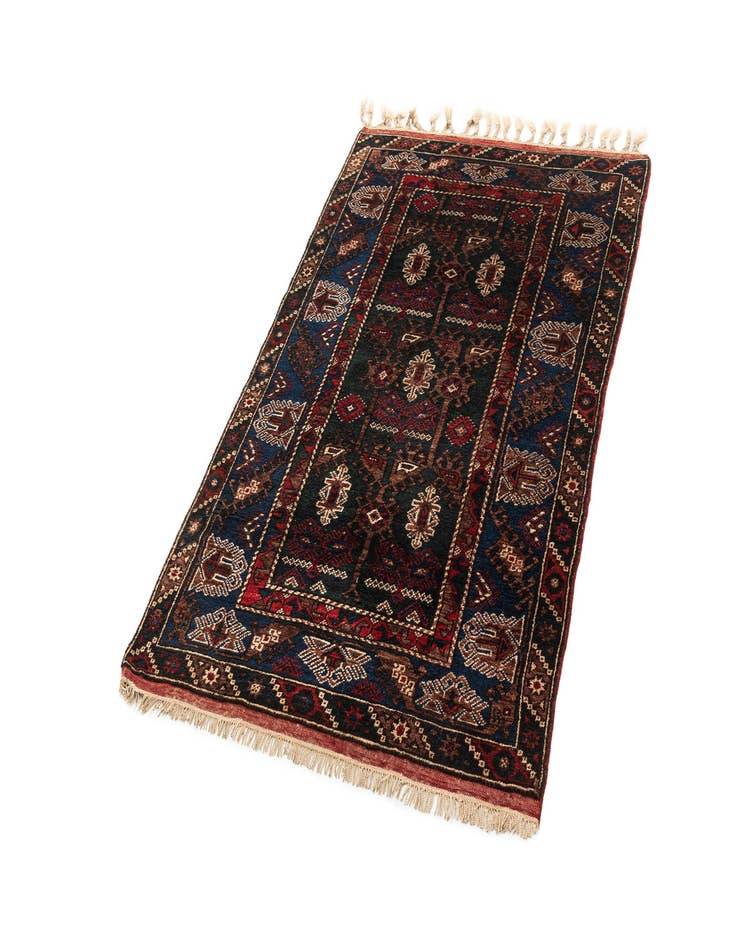 Detail image of  4' x 6'  Hand Knotted Balouch Oriental Wool Rug