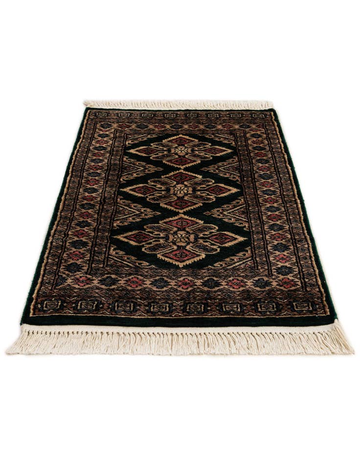 Detail image of  2' x 3' 1  Hand Knotted Bokhara Oriental Wool Rug