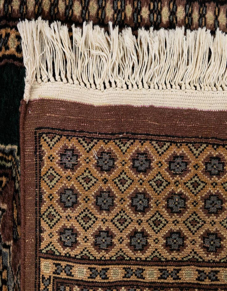 Detail image of  2' 8 x 4' 1  Hand Knotted Bokhara Oriental Wool Rug