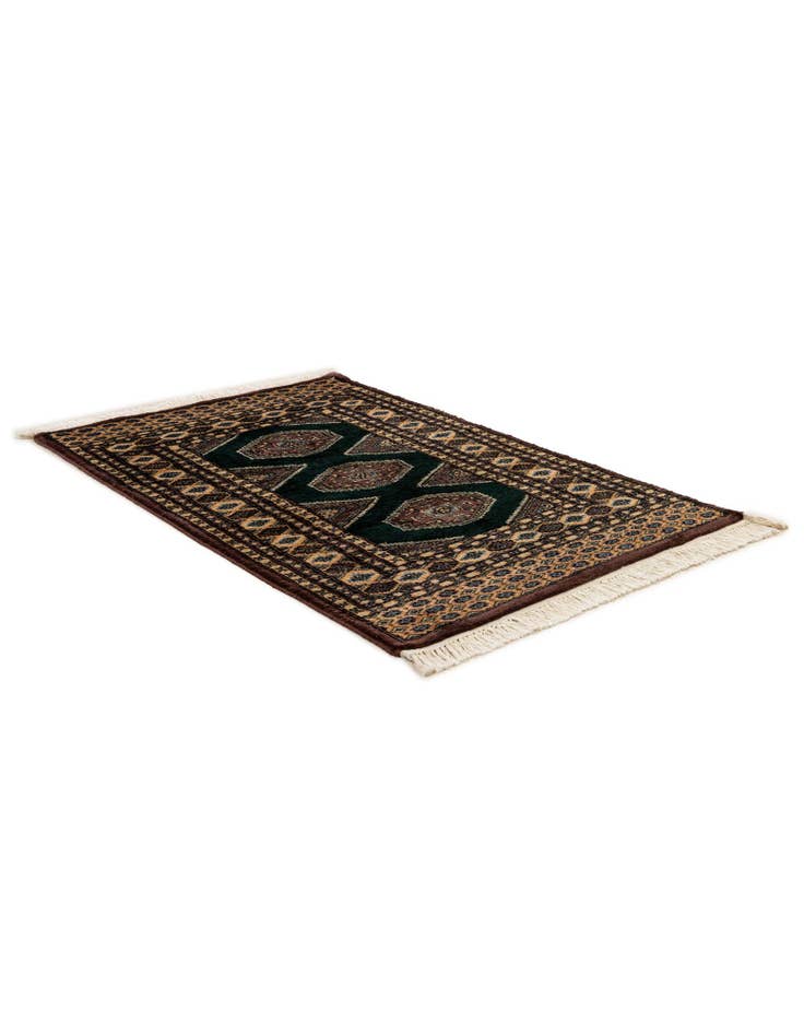 Detail image of  2' 8 x 4' 1  Hand Knotted Bokhara Oriental Wool Rug