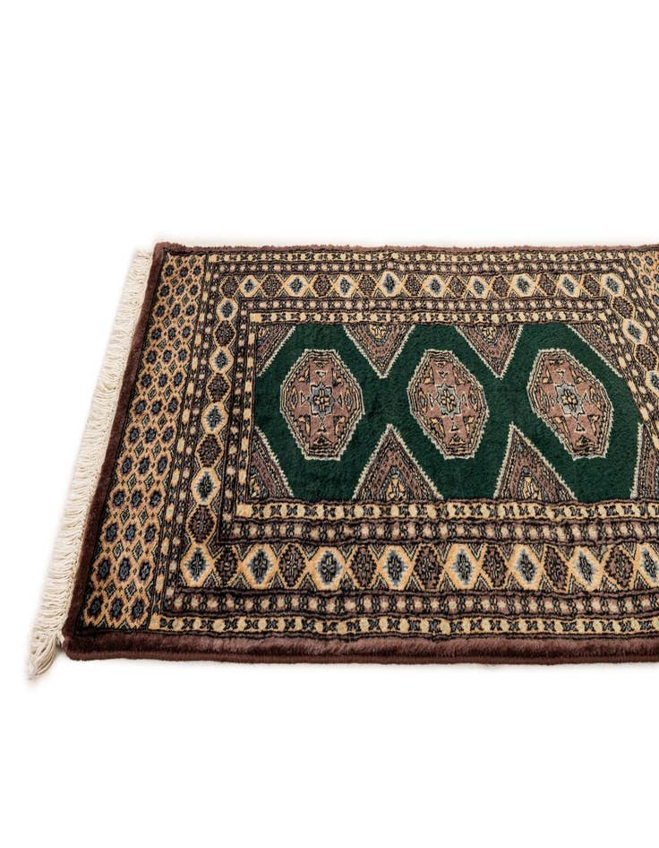 Detail image of  2' 8 x 4' 1  Hand Knotted Bokhara Oriental Wool Rug