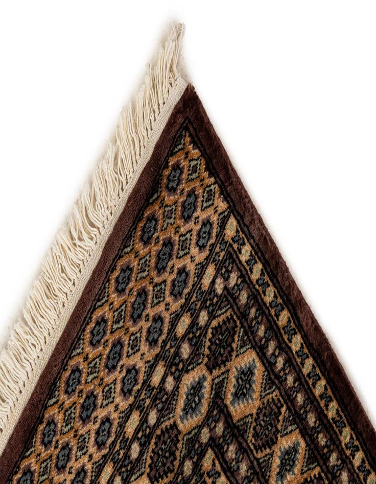 Detail image of  2' 8 x 4' 1  Hand Knotted Bokhara Oriental Wool Rug