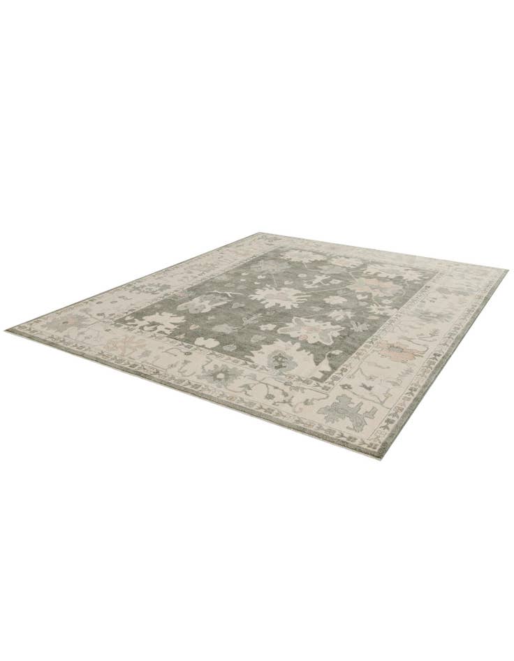 Detail image of 8' 2 x 10' Hand Knotted Oushak Wool Rug