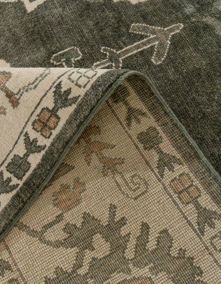 Detail image of 8' 2 x 10' Hand Knotted Oushak Wool Rug