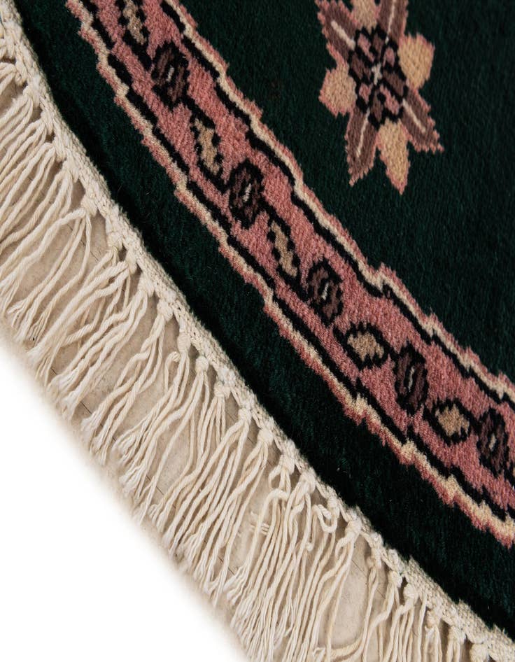 Detail image of  2' 7 x 2' 7  Hand Knotted Bokhara Oriental Wool Round Rug