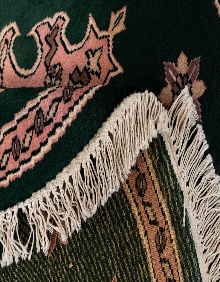Detail image of  2' 7 x 2' 7  Hand Knotted Bokhara Oriental Wool Round Rug