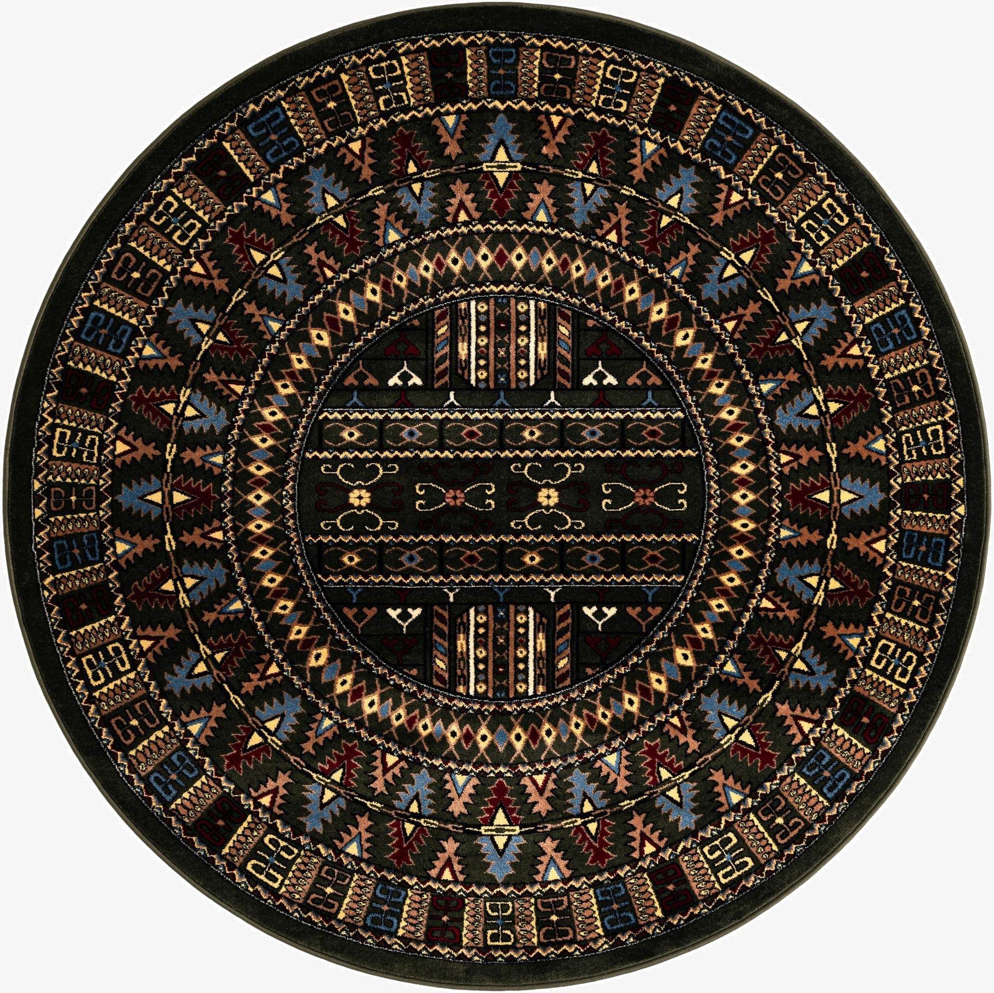  6' x 6' Bokhara Round Rug
