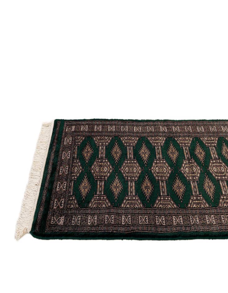 Detail image of  2' 1 x 4' 3  Hand Knotted Bokhara Oriental Wool Runner Rug