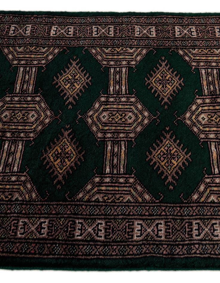 Detail image of  2' 1 x 4' 3  Hand Knotted Bokhara Oriental Wool Runner Rug