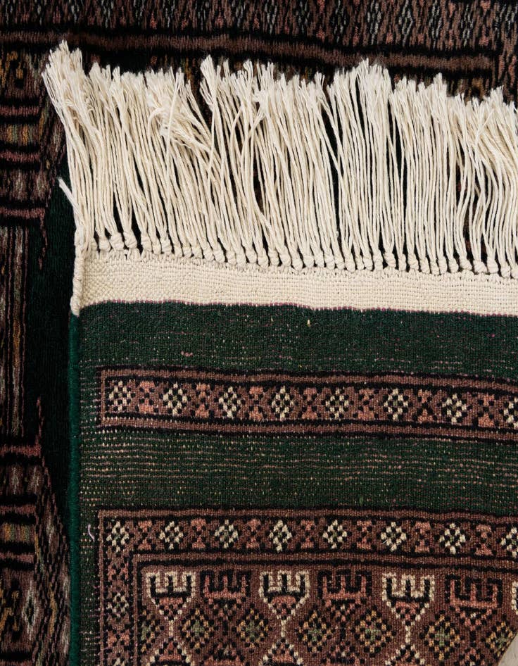 Detail image of  2' 1 x 4' 3  Hand Knotted Bokhara Oriental Wool Runner Rug