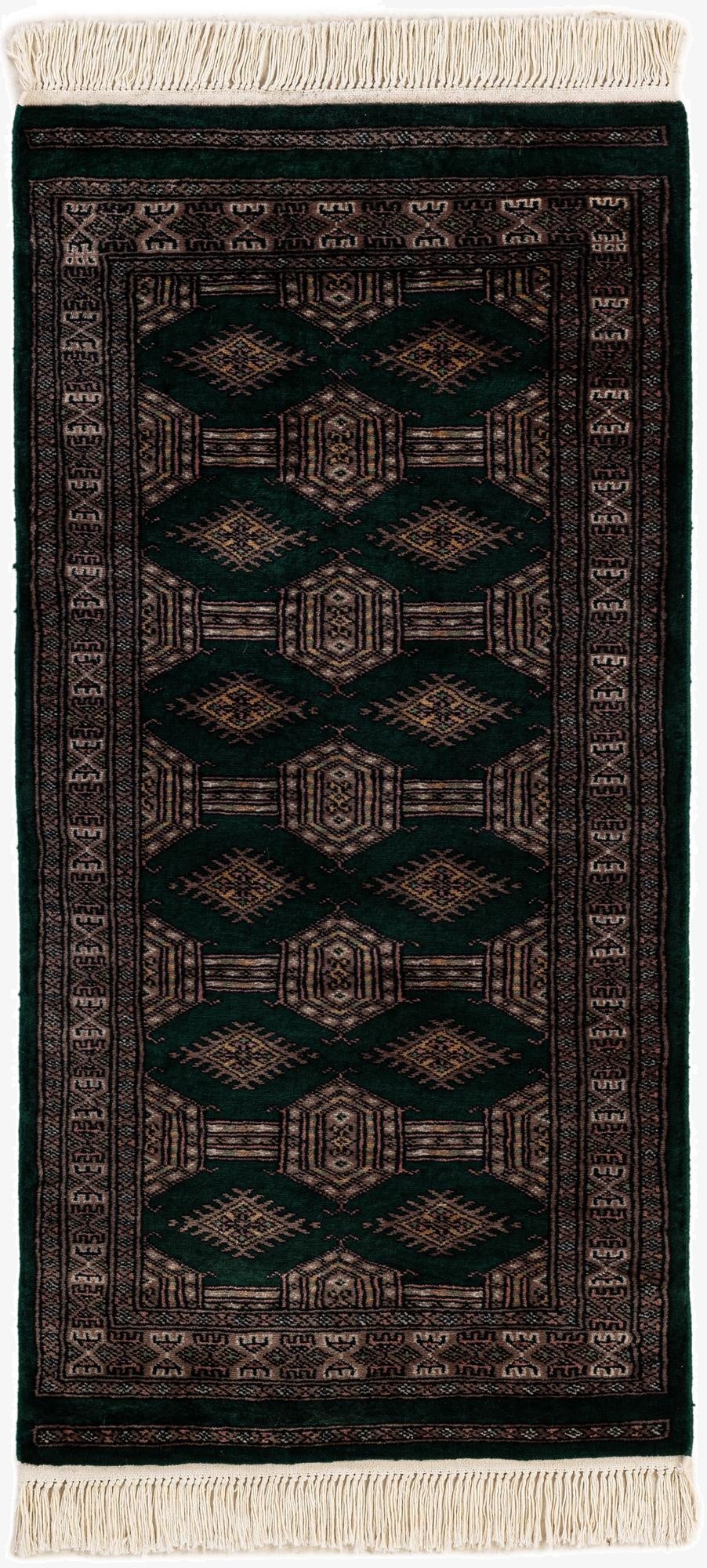  2' 1 x 4' 3  Hand Knotted Bokhara Oriental Wool Runner Rug