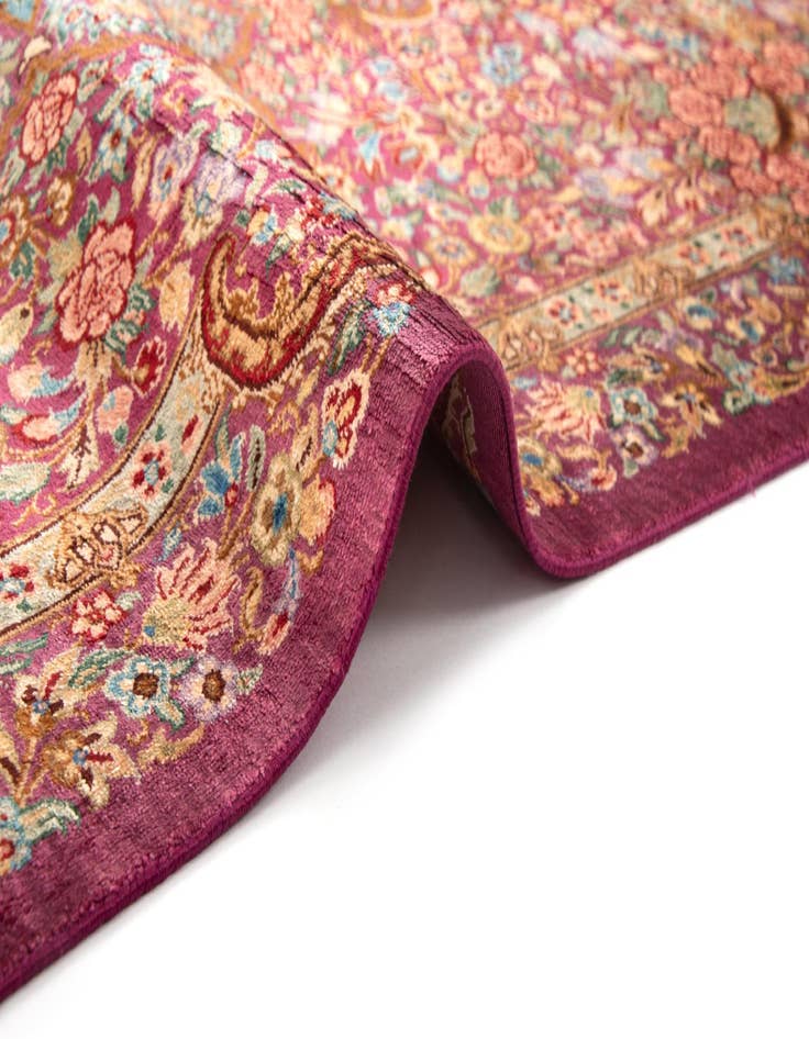 Detail image of  1' 11 x 3' Ghom Silk Rug