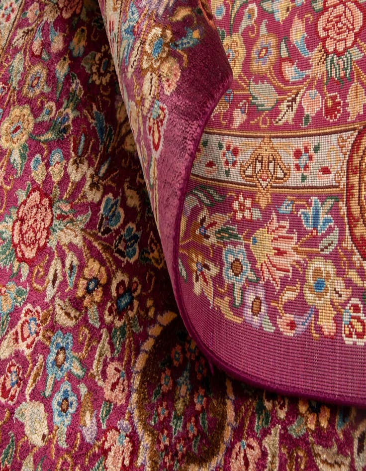 Detail image of  1' 11 x 3' Ghom Silk Rug