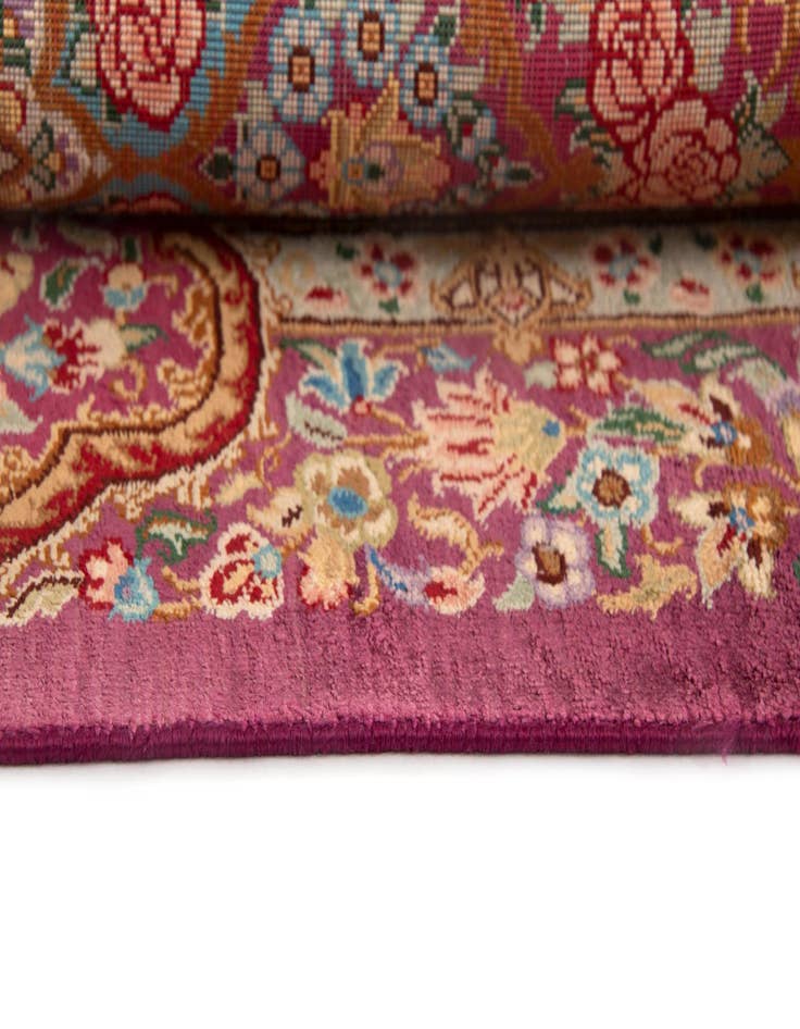 Detail image of  1' 11 x 3' Ghom Silk Rug