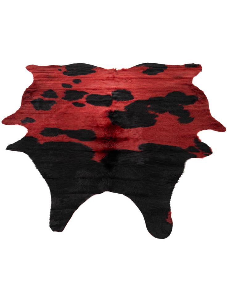 Detail image of  5' 10 x 6' 7 Cowhide Leather Square Rug