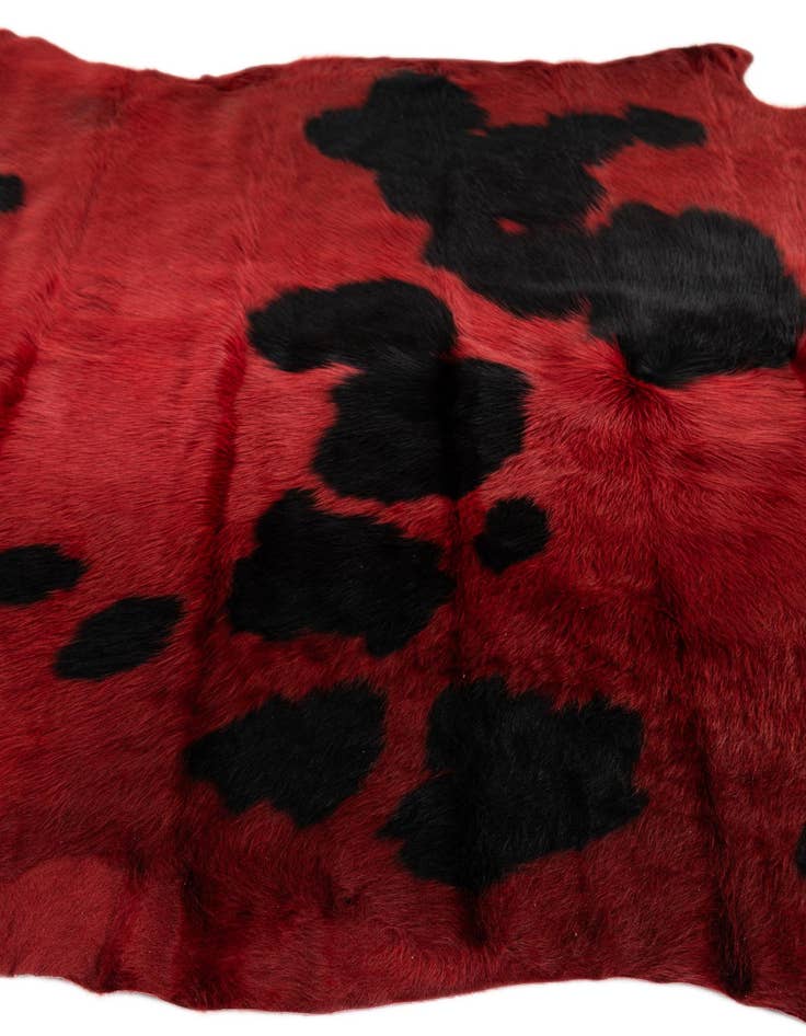 Detail image of  5' 10 x 6' 7 Cowhide Leather Square Rug